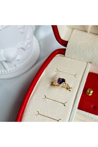 Vipfoni Sıralı Kalp Detaylı Model Kalp Yüzük ürün görseli