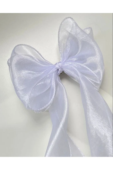 Vipfoni Organze Uzun Kuyruklu Fiyonk Otomatik Toka - Resim 2