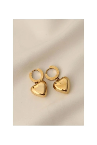 Vipfoni Bubble Kalp Tasarımlı Çelik Küpe - Resim 2