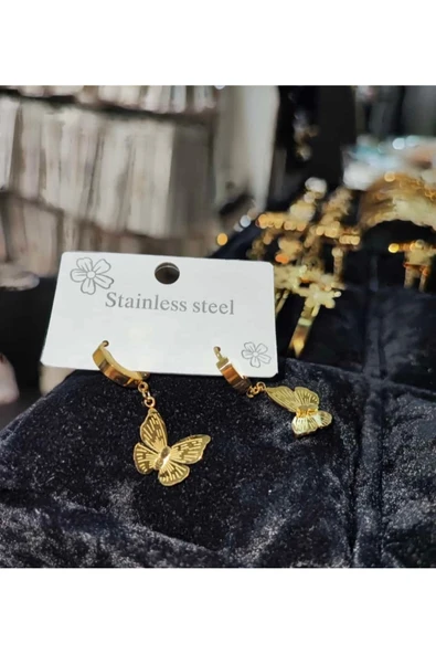 Vipfoni Kelebek Çelik Küpe ürün görseli