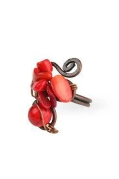 Vipfoni Bakır Renk Yeşim Otantik Retro Tasarım Kırıktaş El Yapımı Ayarlanabilir Yüzük ürün görseli