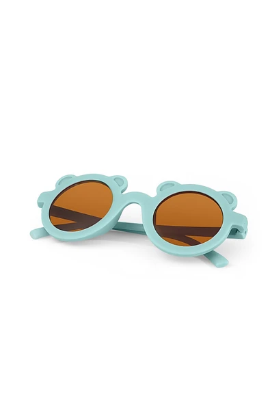 Vipfoni Ayıcık Figürlü Çocuk Güneş Gözlüğü Renkli Gözlük Kabı Hediyeli ürün görseli 1