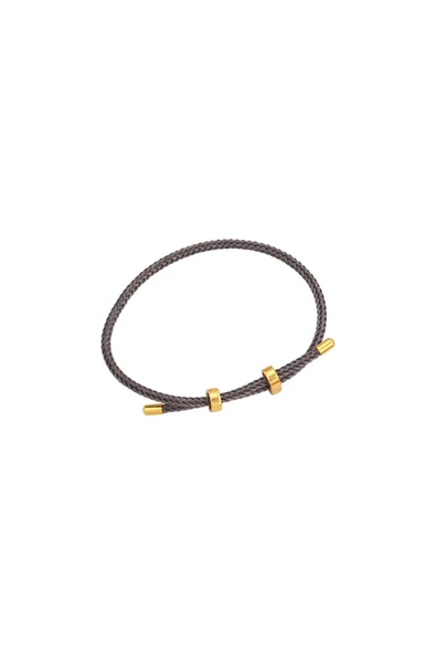 Vipfoni Unisex Renkli Örgü Ipli Ayarlanabilir Çelik Tel Bileklik - Resim 2