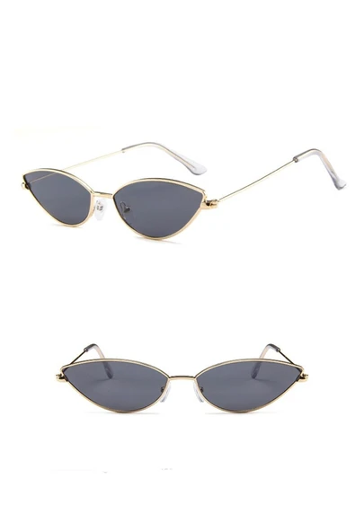 Vipfoni Unisex Siyah Kedigöz Ince Güneş Gözlüğü ürün görseli