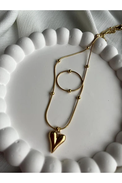 Vip Aksesuar Kalp Çelik Kolye ürün görseli 1