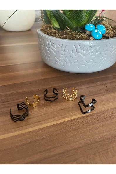 Vipfoni Ayarlanabilir 5 Li Eklem Yüzük Set ürün görseli