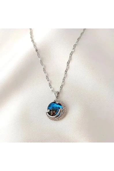 Vipfoni Çelik Gökyüzü Kolye - Resim 2