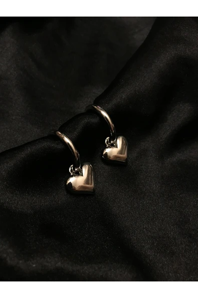 Vipfoni Çelik Kalp Küpe ürün görseli 1