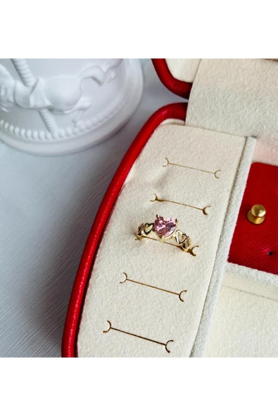 Vipfoni Sıralı Kalp Detaylı Model Kalp Yüzük ürün görseli