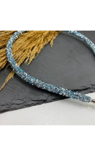 Vipfoni Kristal Taşlı Simli İnce Bant Taç 2 Adet ürün görseli