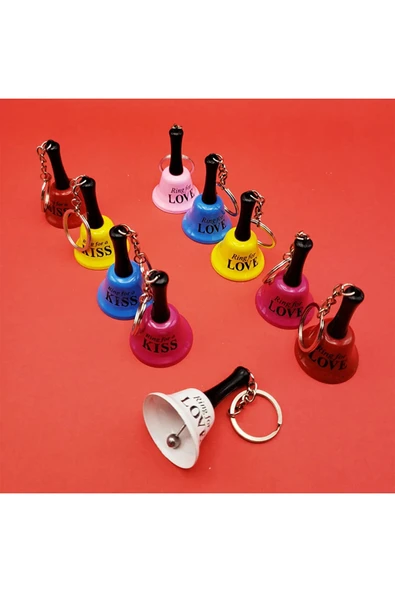 Feris Gold Accessories Anahtarlık Resepsiyon Zili 2 Adet Kırmızı