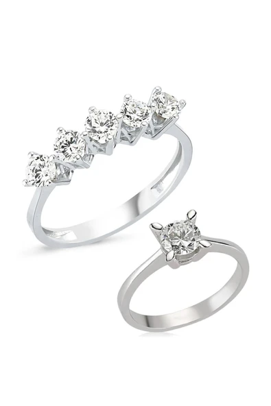 Vip-Aksesuar 5 Taş Ve Tek Taş Yüzük Set ürün görseli