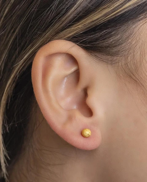 Yiğitbaşı Gold 22 Ayar Top Küpe