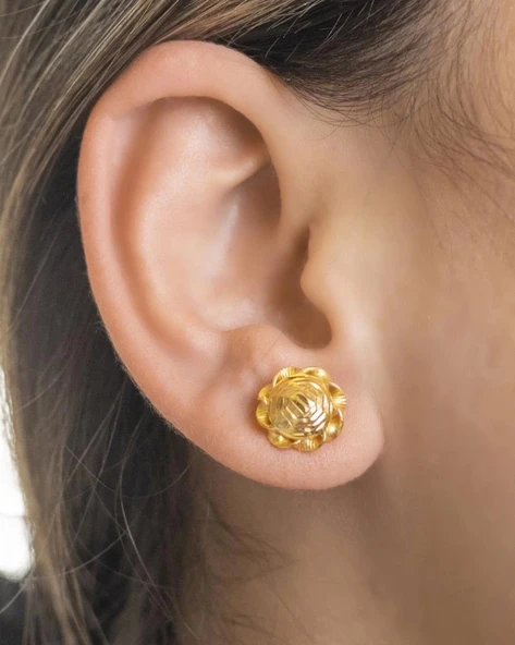 Yiğitbaşı Gold 22 Ayar Top Küpe (3327)