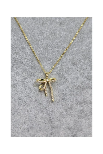 Vipfoni Zirkon TaşlıFiyonk Model Çelik Kolye ürün görseli