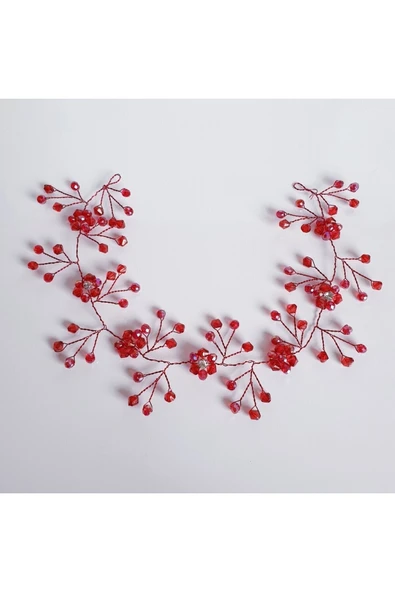 Vipfoni Kristal Boncuklu Düğün Nikah Nişan ve Kına Gelin Saç Aksesuarı ürün görseli