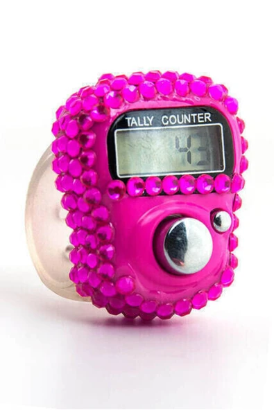 DOĞRU Taşlı Zikirmatik Dijital Yüzük Pembe ürün görseli