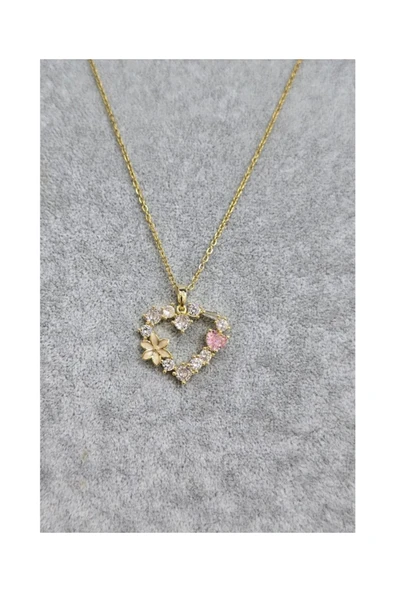 Vipfoni Aşk Bahçesi Kalp Çelik Kolye ürün görseli