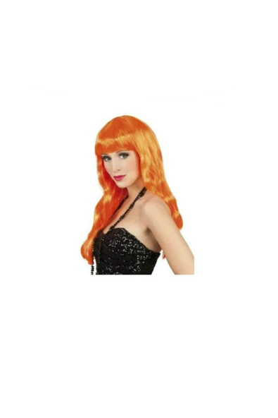 Samur Turuncu Uzun Parti Peruk ürün görseli 1