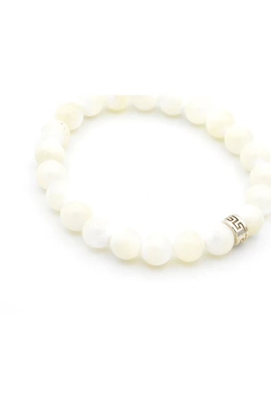 Vipfoni Beyaz Sedef Doğal Taş Bileklik ürün görseli