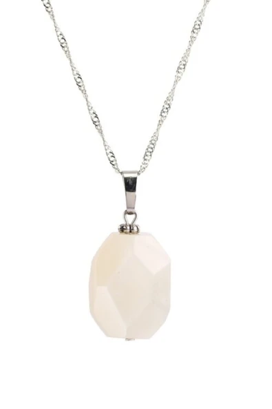 DİNÇ Doğal Ay Taşı Doğal Taş Kolye Zincir Dahil ürün görseli 1