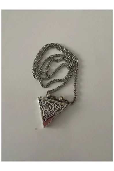 Vipfoni Üçgen Allah Yazılı Cevşen Dualı Kolye - Resim 5