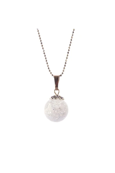 Vipfoni Doğal Taş Doğal Kristal Kuvars (necef) Taşı Kolye (zincir Dahil) ürün görseli