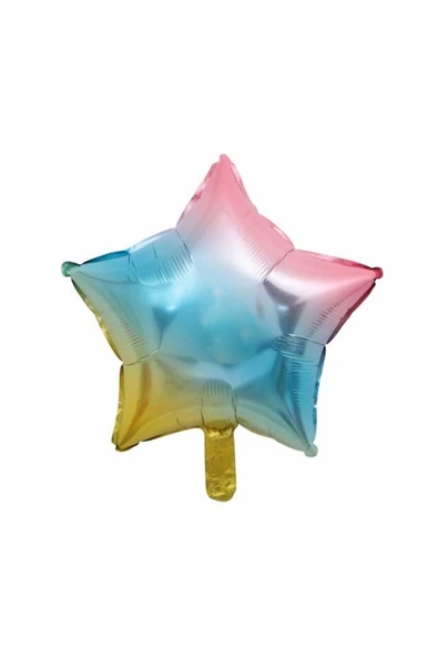 Balon Yıldız Folyo Balon 18" 45 CM  -Rainbow- ürün görseli