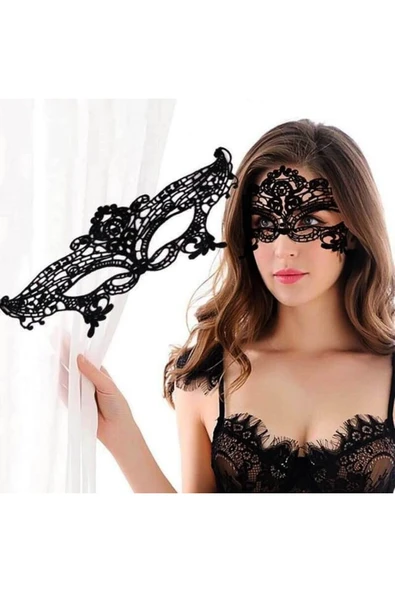 Vipfoni Siyah Renk Venedik Dantel Parti Maskesi Göz Maskesi ürün görseli
