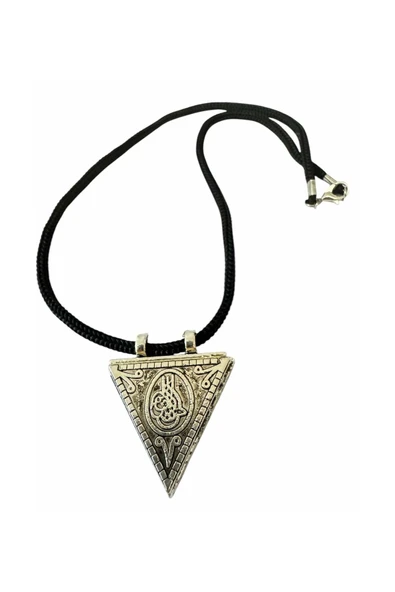 Vipfoni Unisex Üçgen Metal Cevşen Dualı Kolye ürün görseli