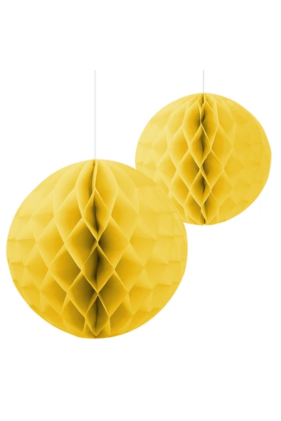 supertrend KF084 Sarı Petekli Kağıt Süs 2li ürün görseli