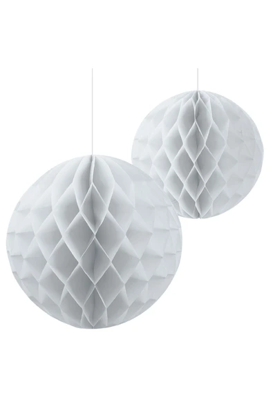 PATİKA PARTİEVİ Gümüş Petekli kağıt süs, 2'li ürün görseli