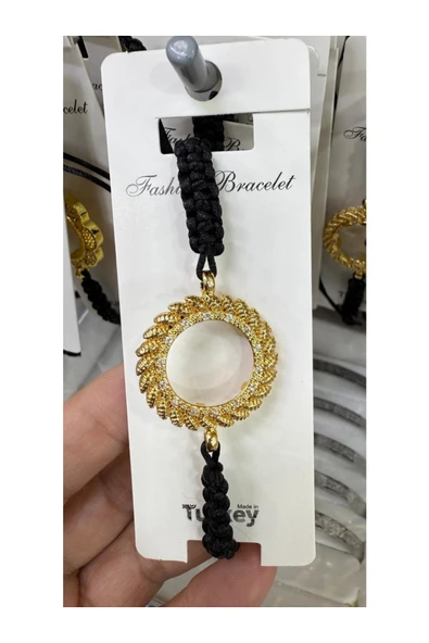 Vipfoni İçi Boş Doldurulabilen Altın Kaplama İp Örgülü Bileklik M1 ürün görseli