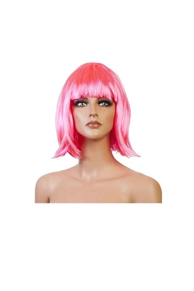Gerekli Pembe Küt Parti Peruk ürün görseli