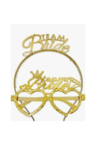 Vipfoni Team Bride Taç Gözlük 2'li Set ürün görseli 1