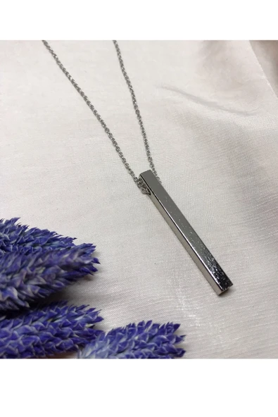 Vipfoni Uzun Kare Çubuk Bar Erkek Çelik Kolye ürün görseli