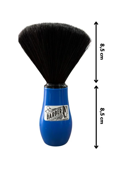 Emre Fırça Plastik Saplı Premium Sentetik Siyah Kıllı Ense Fırçası Mavi - 2