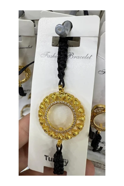 Vipfoni İçi Boş Doldurulabilen Altın Kaplama İp Örgülü Bileklik M6 ürün görseli