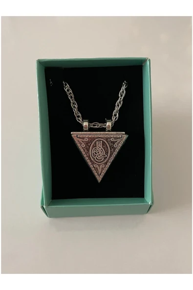 Vipfoni Üçgen Allah Yazılı Cevşen Dualı Kolye ürün görseli