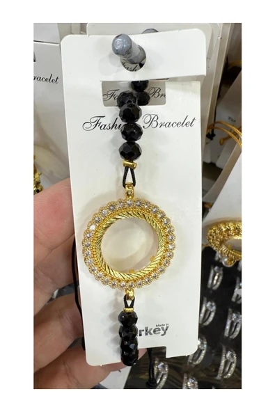 Vipfoni İçi Boş Doldurulabilen Altın Kaplama Kristal Taşlı Bileklik M2 ürün görseli 1