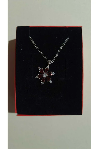 Vipfoni Zirkon Taşlı Lotus Kamelya Çiçeği Kolyesi ürün görseli