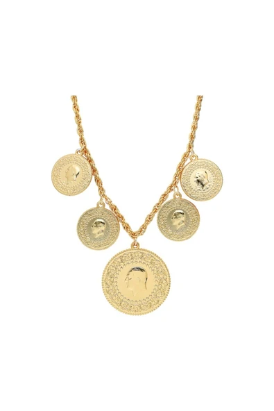 Vipfoni 5 Li Altın Kaplama Çeyrek Ata Kolye ürün görseli 1