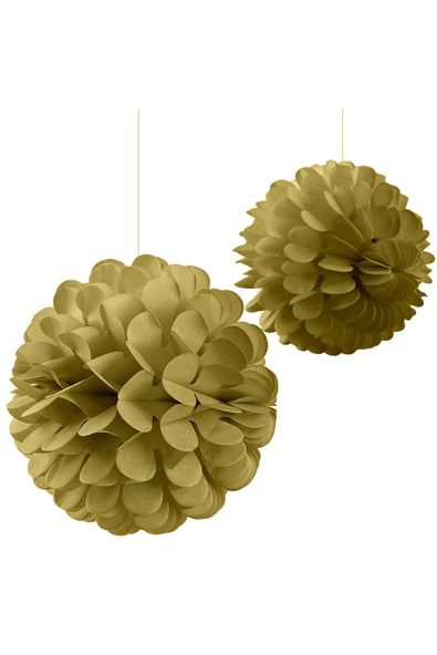 supertrend KF140 Altın Kağıt Top Süs 2li ürün görseli