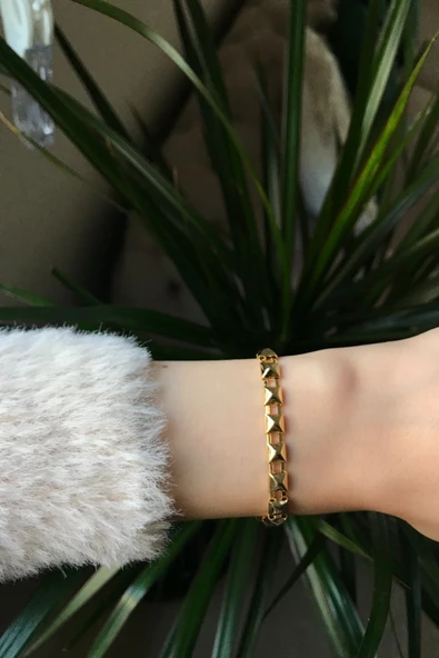 Vipfoni Baklava Desen Zincir Bileklik - Resim 2