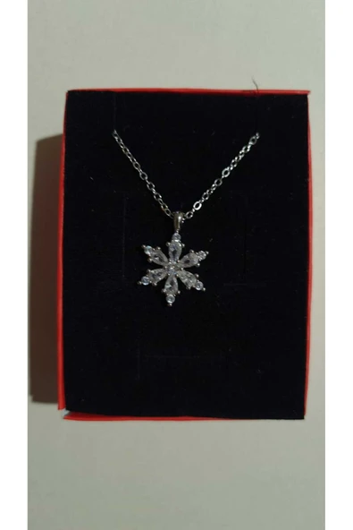 Vipfoni Zirkon Taşlı Lotus Kamelya Çiçeği Kolyesi ürün görseli