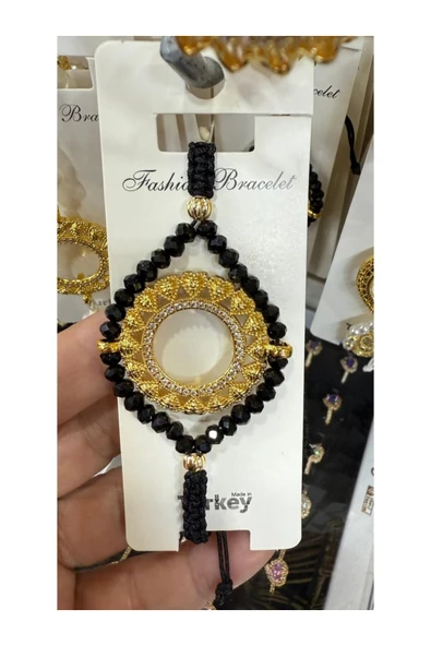 Vipfoni İçi Boş Doldurulabilen Altın Kaplama Kristal Taşlı Bileklik M3 ürün görseli 1