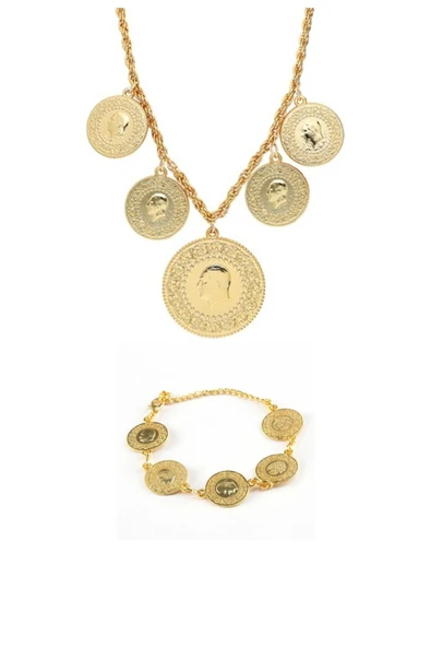 Vipfoni 5 Çeyrek'li Kolye Ve Bileklik Set ürün görseli 1