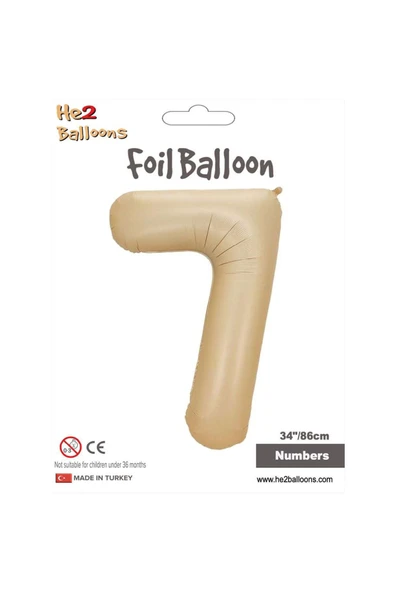 Vipfoni 7 Rakam Karamel Folyo Balon 34" ürün görseli