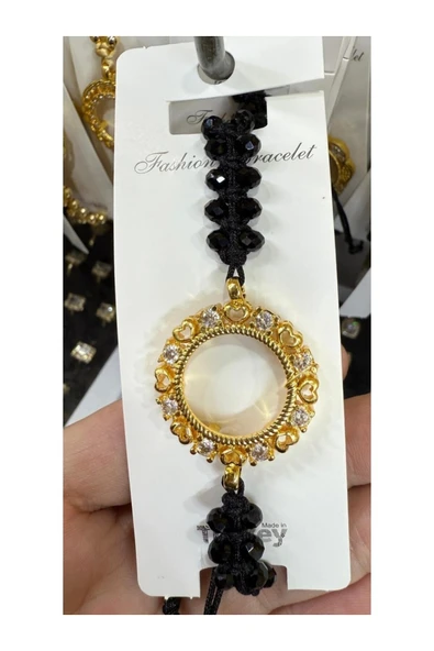 Vipfoni İçi Boş Doldurulabilen Altın Kaplama Kristal Taşlı Bileklik M7 ürün görseli 1