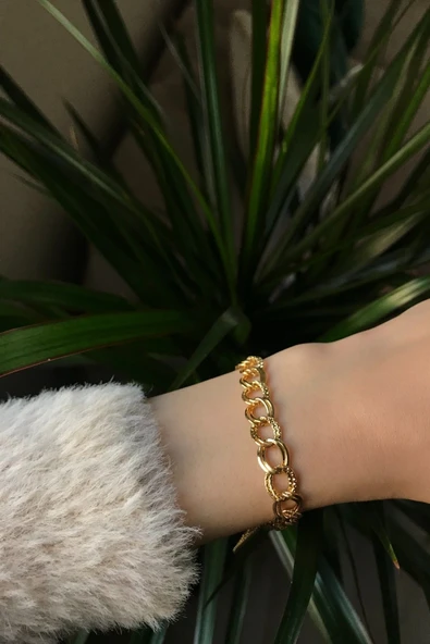 Vipfoni Kalın Zincir Bileklik - Resim 2